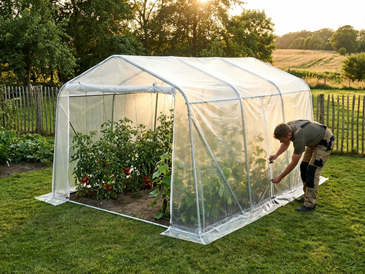 Polytunnel Greenhouse Cover 3.6x6 m Transparent 180 Micron UV-Resistant