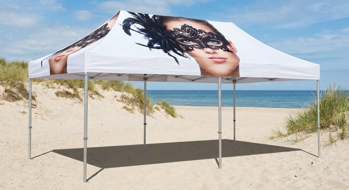 White pop-up gazebo with aluminium frame for outdoor events