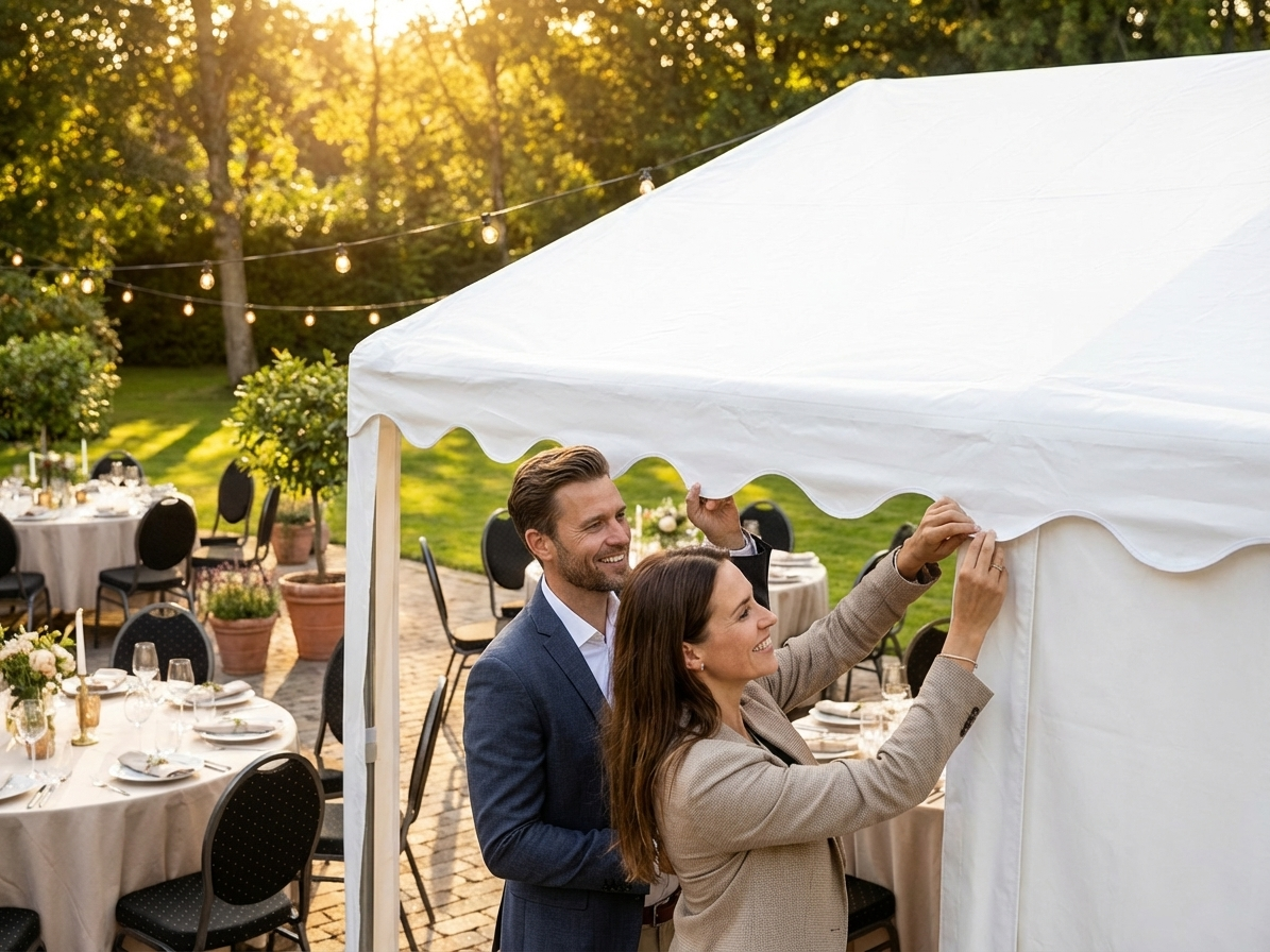 White PVC roof cover 4x6m for event marquees