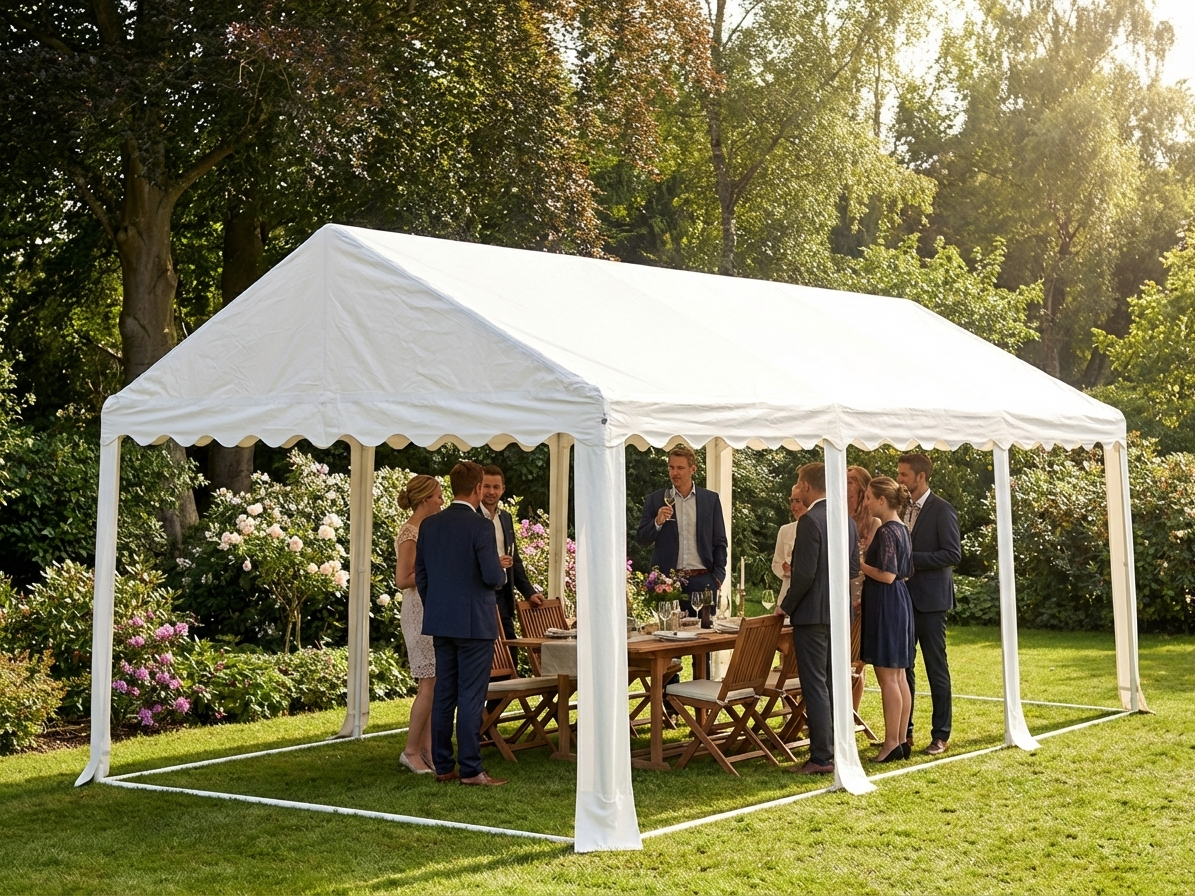 White PVC roof cover for marquee, 6x10 metres