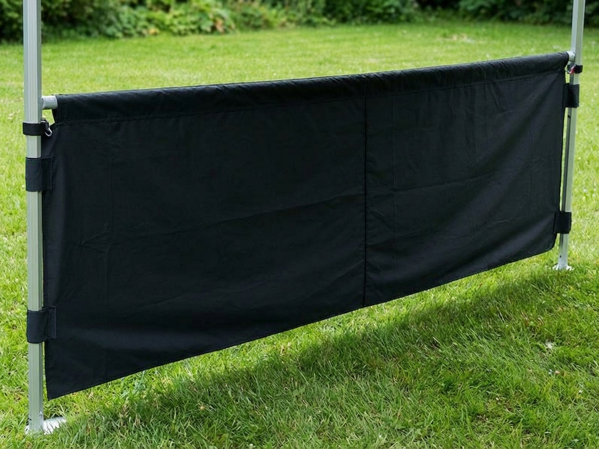 Black Sidewall for Gazebo 4m, PVC Backed Polyester