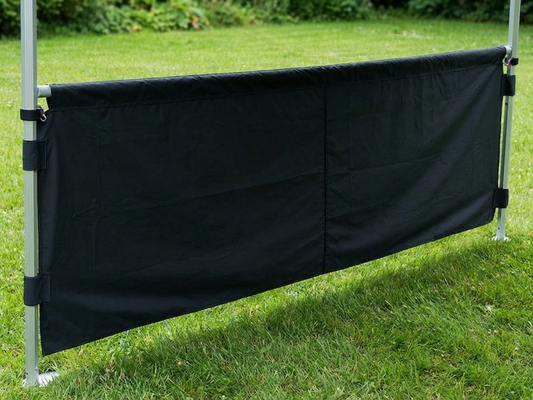 Black Sidewall for Gazebo 4m, PVC Backed Polyester