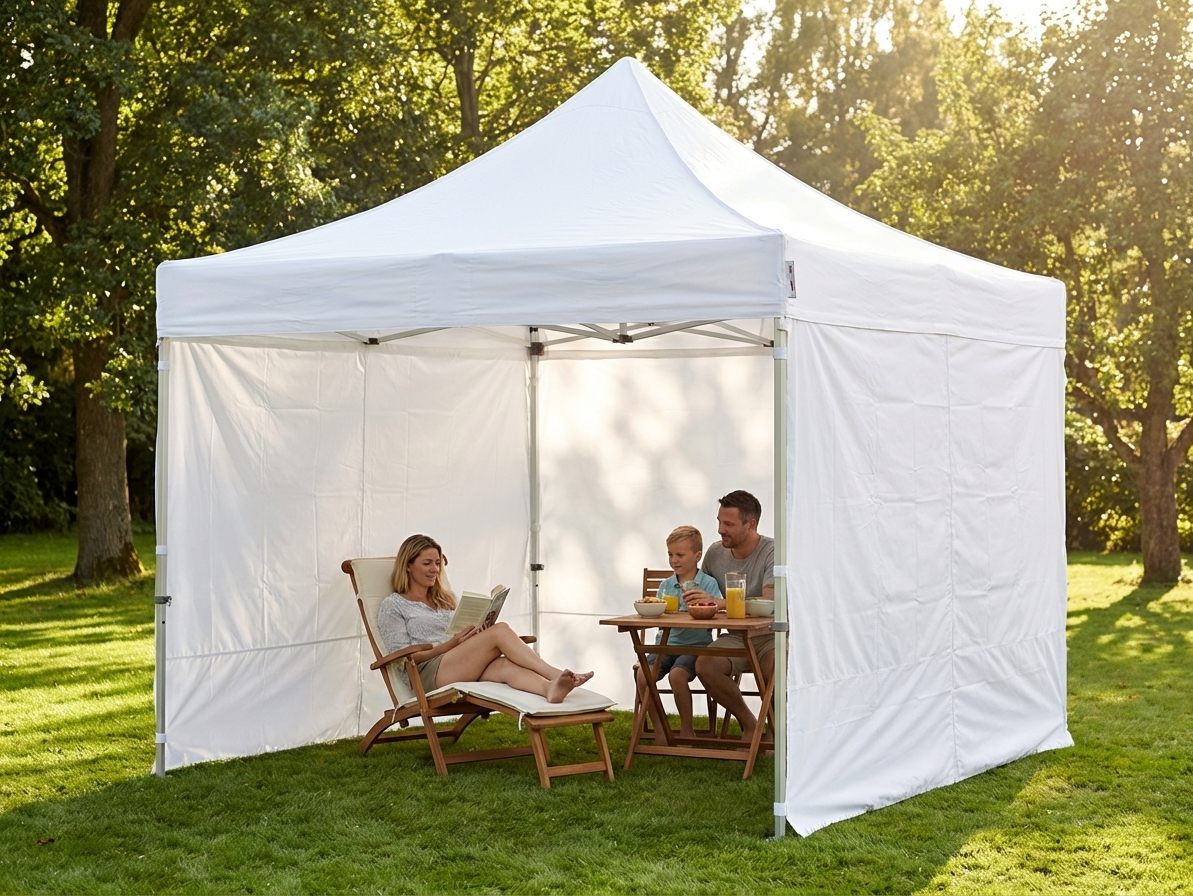White pop-up gazebo 3.5x3.5m with aluminium frame for outdoor events - product detail