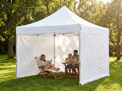 White pop-up gazebo 3.5x3.5m with aluminium frame for outdoor events - product detail