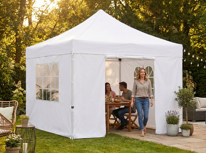 White gazebo sidewall kit 3x3m for outdoor events - product detail