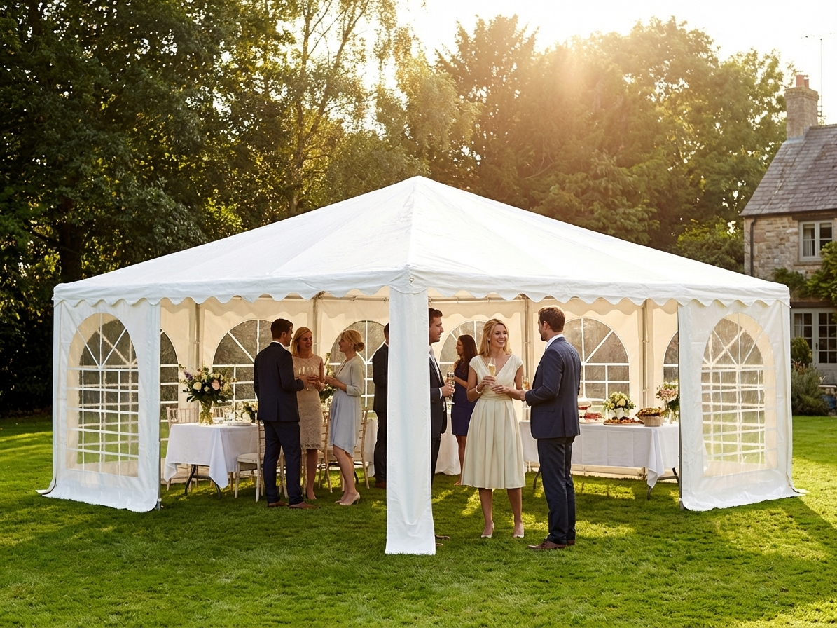 Elegant white pagoda marquee in PVC for exclusive events - view 3