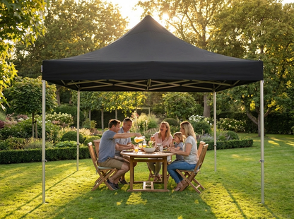 Black pop up gazebo with aluminium frame for outdoor events - view 3