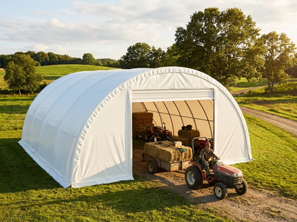 PVC Arched Storage Tent in White for Industrial Use - product detail