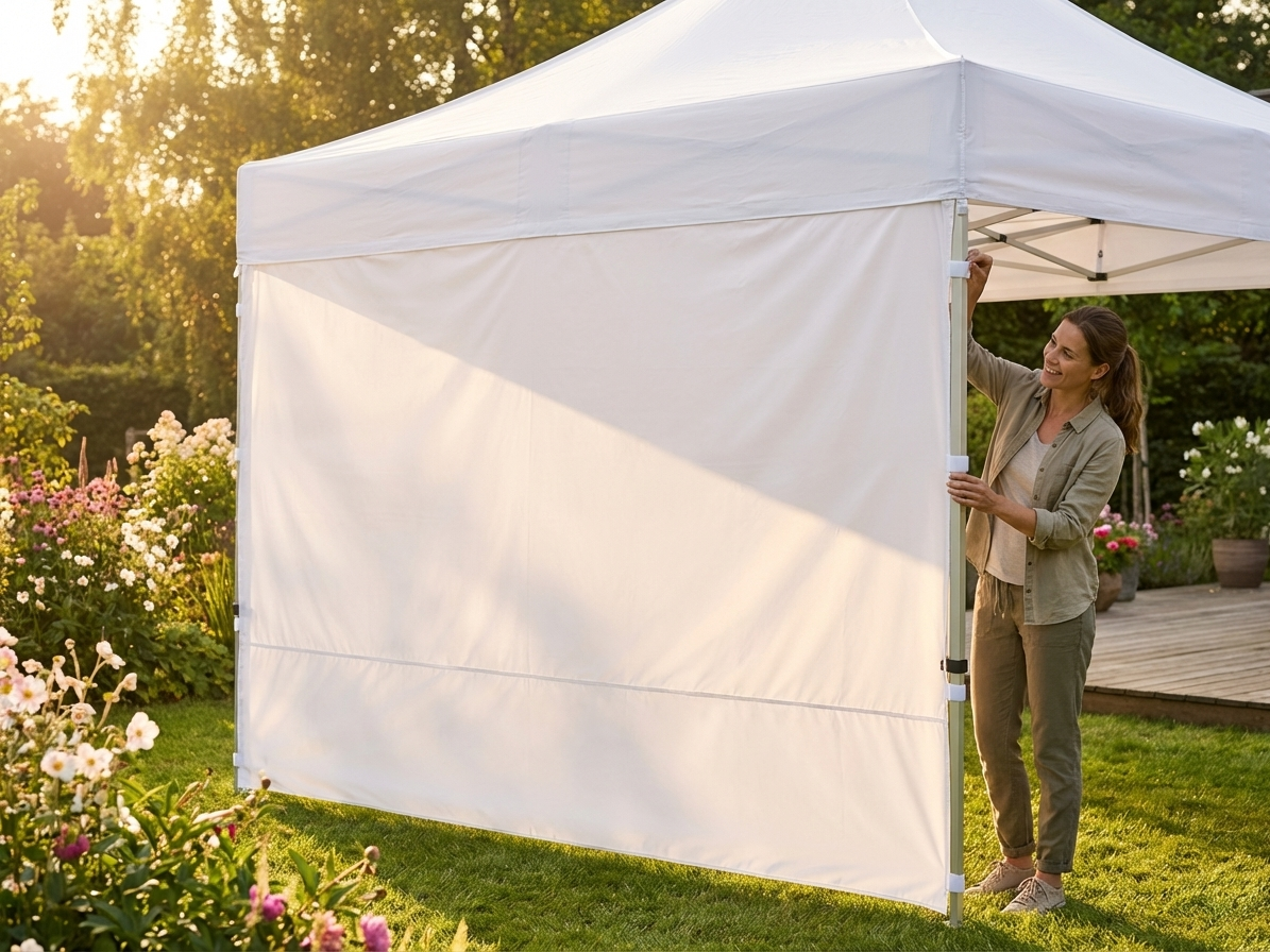 White polyester sidewall for event shelter, 4.5 metres - view 3