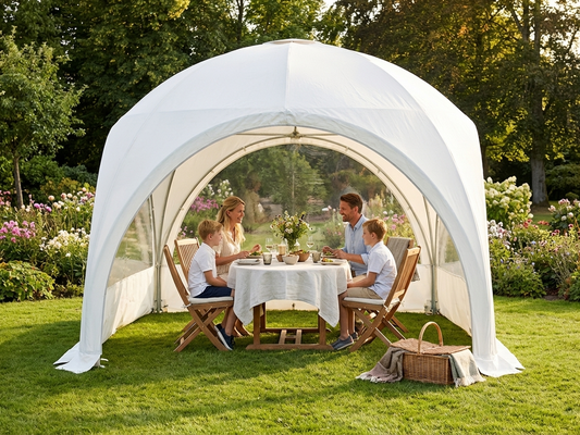White dome marquee 3x3m with aluminium frame for outdoor events - product detail