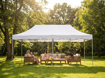 White pop-up gazebo with aluminium frame for outdoor events - view 3