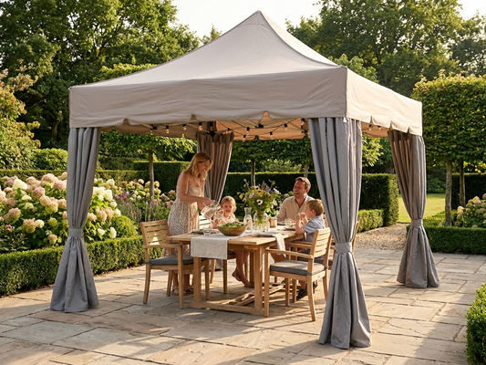 Pop up gazebo 4x4m Latte with steel frame for outdoor events - product detail