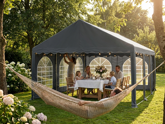 Dark Grey Marquee 4x6 m for Commercial Use