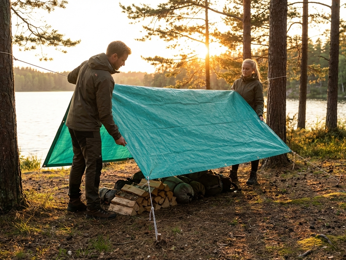 Green tarpaulin 6x10m polyethylene waterproof cover - product detail