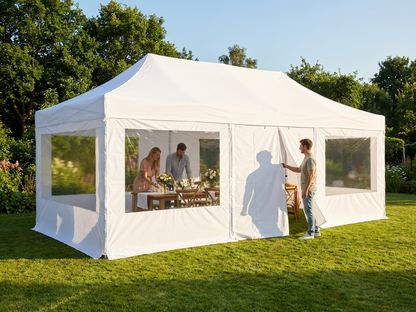 Sidewall kit for pop-up gazebo, heavy-duty PVC, 4x8m, white - product detail