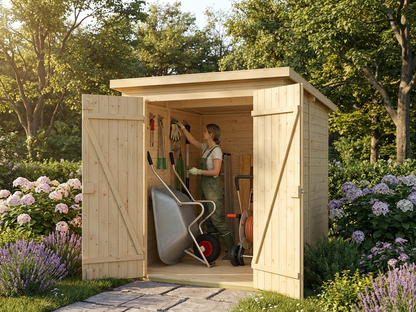Wooden Shed with Natural Finish made from Nordic Spruce - view 3