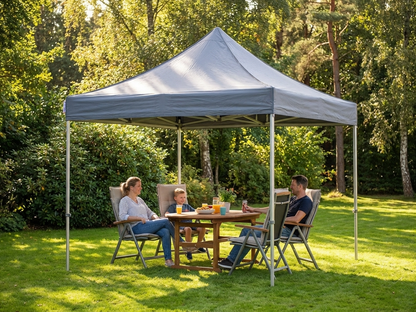 Grey pop up gazebo with aluminium frame, 3x3 m, for outdoor use - product detail