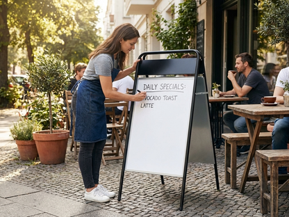Black A-board sign 68x132 cm for commercial display