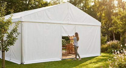 White PVC endwall for industrial use