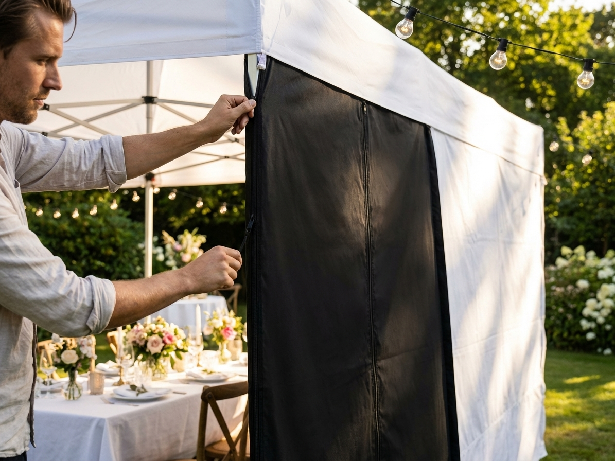 Black infill joint panels for pop-up gazebo - view 3