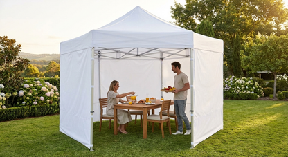 White pop-up gazebo with aluminium frame for outdoor events - product detail