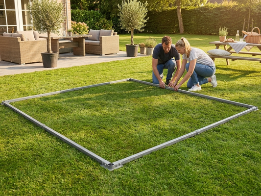 Steel ground bar 4x4m for event tents - product detail