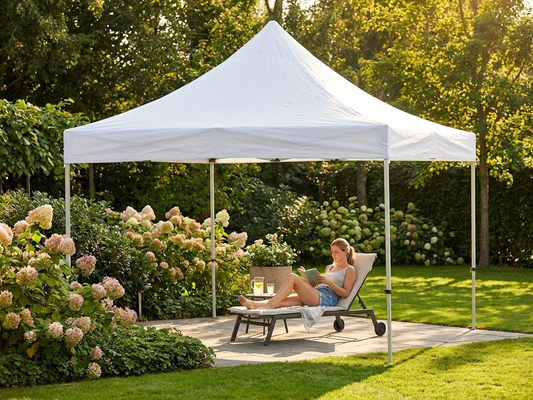 White gazebo roof cover 3x3m for outdoor use