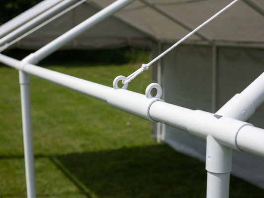Steel connector in silver, made from galvanised steel for industrial use - product detail