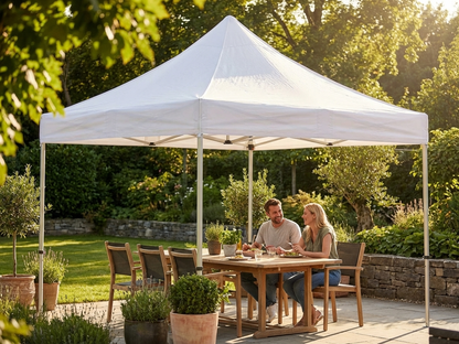 White gazebo roof cover, 3x3 m, flame retardant