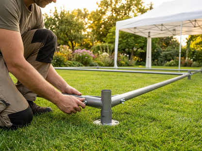Ground bar frame for 6x10m marquee, galvanised steel - view 3