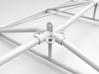 Steel connector in silver, galvanised for industrial use