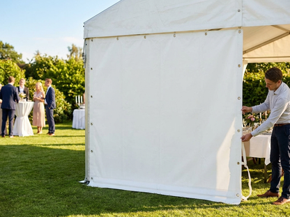 White PVC marquee sidewall for outdoor events - view 3