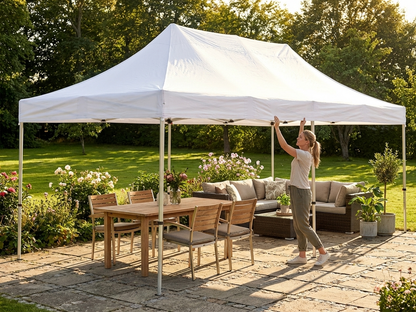 White gazebo roof cover, flame retardant, for outdoor events - product detail