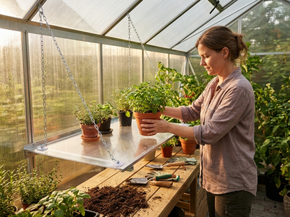 Greenhouse shelf 72x40 cm made from polycarbonate and galvanised steel - view 3