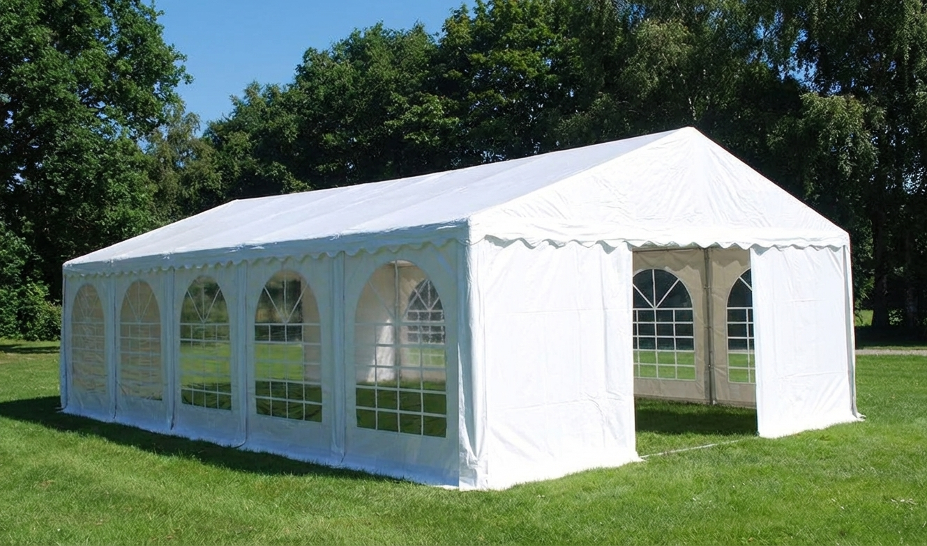 White PVC Marquee 6x10m for Event Hosting