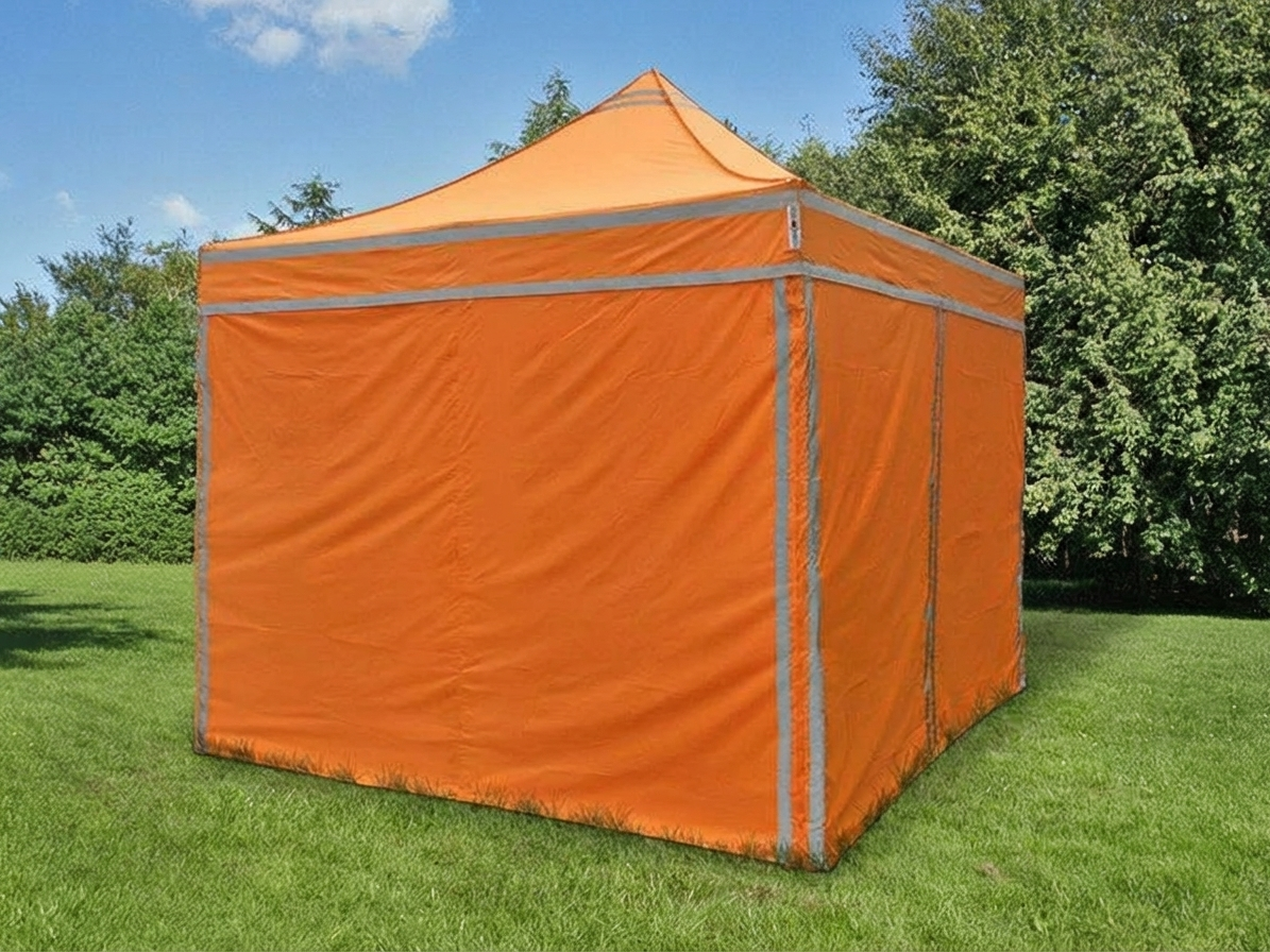 Orange pop-up gazebo 3x3 m with aluminium frame for outdoor use - product detail