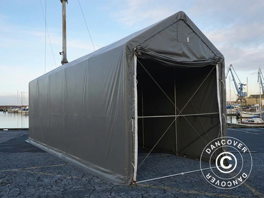 Grey Storage Shelter PRO XL made from PVC and steel for industrial use - product detail