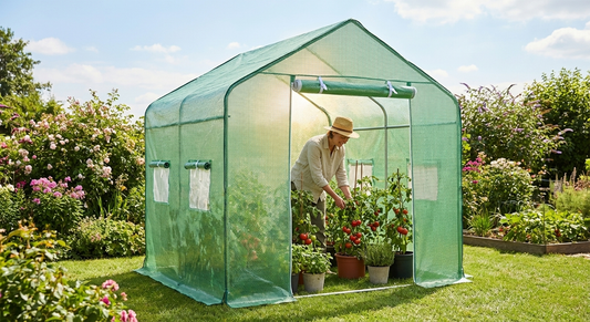 Greenhouse Cover 3x3 m Transparent Green Polyethylene