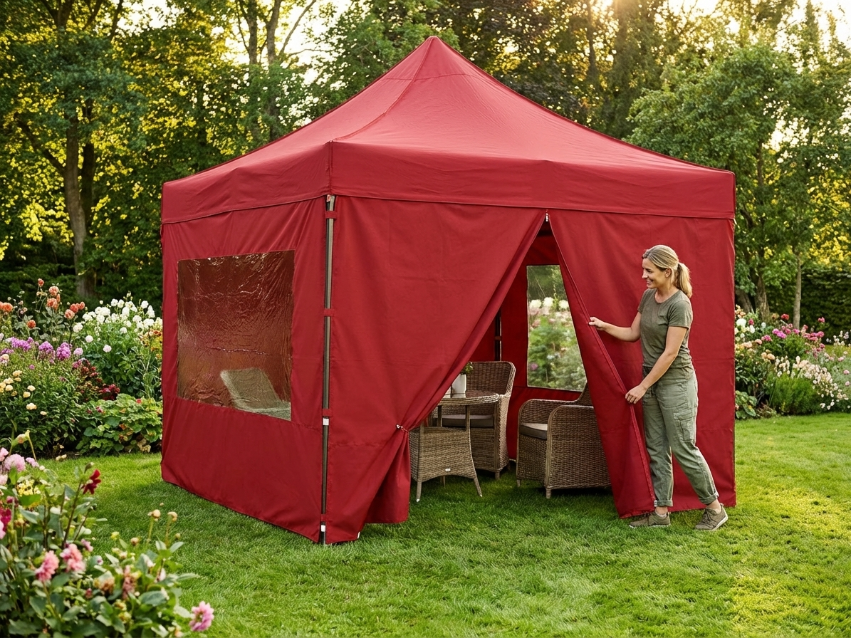 Red Gazebo Sidewall Kit 3x4.5m for Outdoor Use - product detail