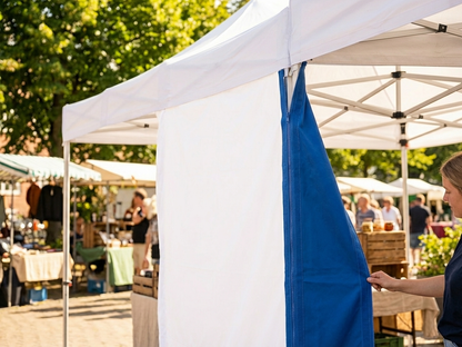 Blue gazebo infill joint panels for outdoor events - product detail