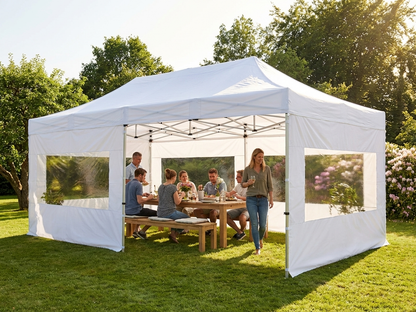 White pop up gazebo with aluminium frame for outdoor events - product detail