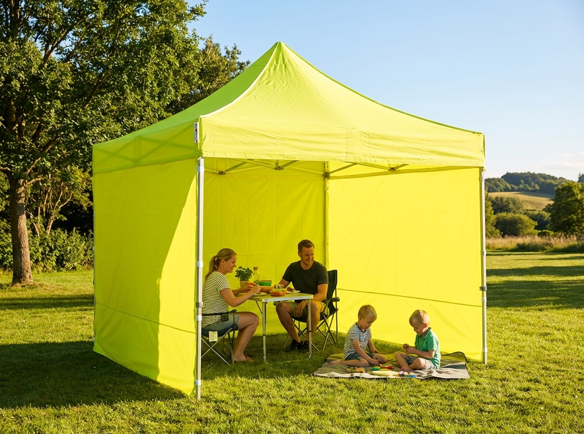 Neon Yellow Green Pop Up Gazebo for Outdoor Events - view 3