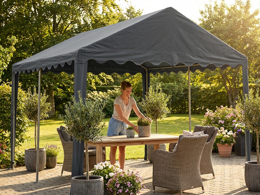 3x6 meter dark grey PVC/Polyester marquee roof cover