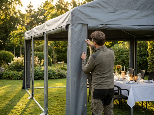 Grey PVC Marquee Leg Cover 2.3m for Event Tents - product detail