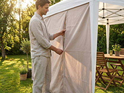 Latte sidewall with zipper for FleXtents, 3 meters - product detail