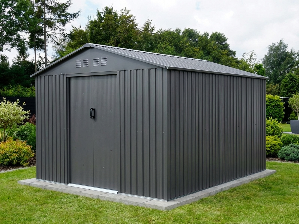 Aluminium Grey Garden Shed for Outdoor Storage - product detail