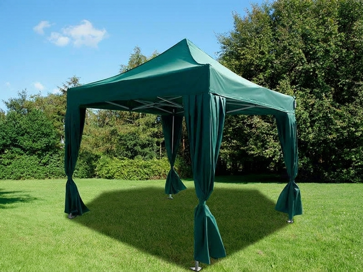 Pop Up Gazebo 3x3 m Green with Steel Frame - product detail