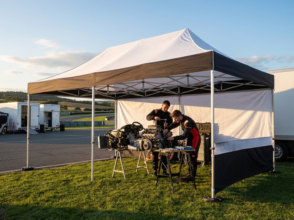 Pop up gazebo 3x6m white with aluminium frame for outdoor events - view 3