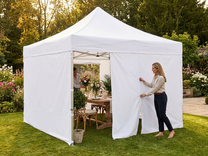 Pop up gazebo sidewall kit in white for outdoor use - product detail