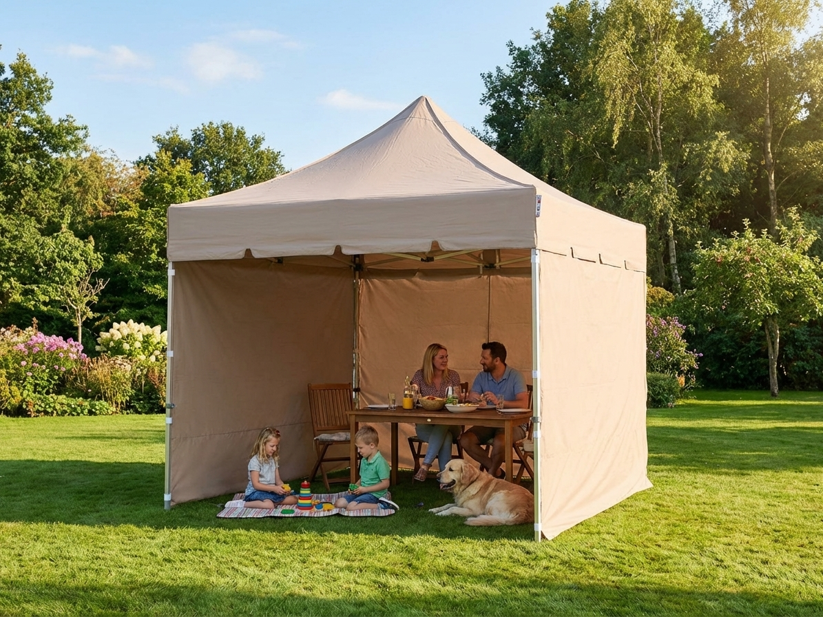 Pop Up Gazebo 3x3m Latte with Steel Frame for Outdoor Events - product detail